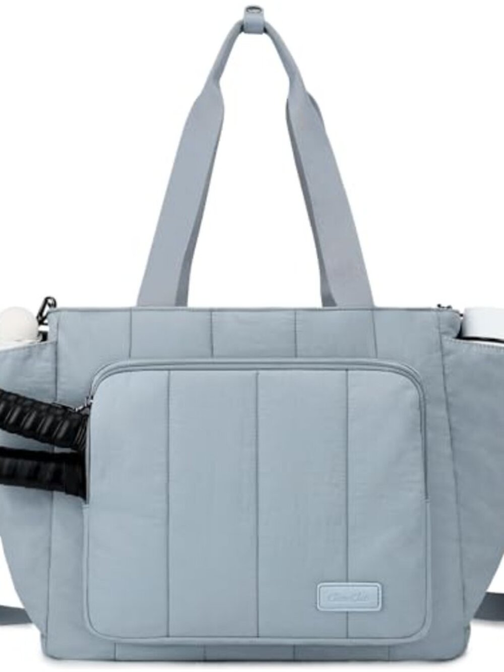 Quilted Pickleball Tote Bag for Women, Water-Resistant Gym Sports Shoulder Bag